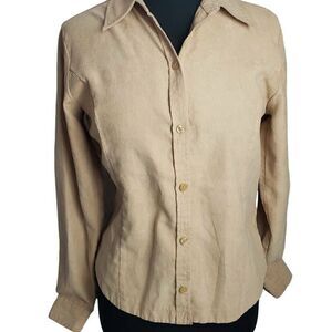 Tan Button Down Longsleeve Shirt